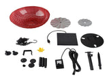 Solar Bird Bath Fountain Sturdy Plastics Hanging Bird Bath Bubbler Fountain Bird Feeder for Outdoor V1294-YM0901-3111240307512