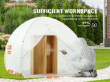 Spray Paint Shelter, 60 x 60 x 70 in Pop-Up Portable Spray Paint Tent with Built-In Floor, Exhaust V952-BXSPQ606070INA0UEV0