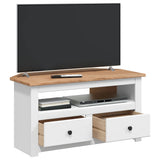 Corner Tv Cabinet White 93x49x49 Cm Solid Pine Panama Range 43_282687