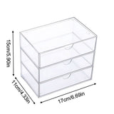 1-3PC Vanity Organizer Compact Storage Drawers Set for Cosmetics Dental Supplies Bathroom Dorm V1369-AZ3-W-15215