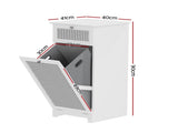Artiss 2X Laundry Hamper Cabinet Bathroom Storage White Rattan FURNI-G-BATH-RAT-02-WHX2