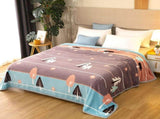 Throw Blanket Cartoon Pattern Thickened Air Conditioning Blanket for Home Bedroom Office Travel V1294-YM0716-3117220121920