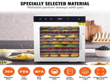 10 Trays Food Dehydrator Machine Stainless Steel 800W Jerky Fruit Drying V952-SPF100548800WDQGIV3