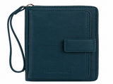 Pierre Cardin Womens Leather Zip Around Wallet RFID Blocking w/ Wristlet in Navy V563-PC3745-NAVY