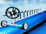 Aquabuddy Pool Cover 500 Micron 10x4m Swimming Pool Solar Blanket 5.5m Roller Blue PC-100X40-L-BL-ROLLER-BU