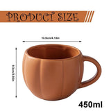 Drinkware Autumn Pumpkin Ceramic Coffee Mug 450ml 1 Pack Party Cup, Decorative Kitchen Gadget, V1366-AZ2-W-21184