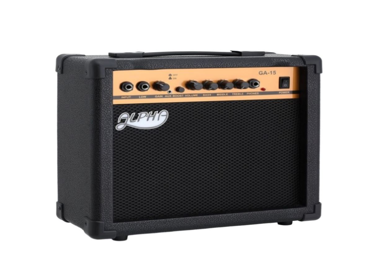 Alpha 20W Guitar Amplifier Portable Practice Amp Overdrive 3-Band EQ ...