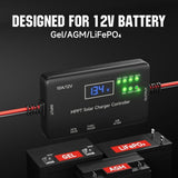 MPPT Solar Charge Controller 12V 10A, Solar Panel Charge Controller with Type-C and USB Output for , V1370-AZ4-10467