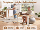Artiss Standing Desk Electric Adjustable Ergonomic Office Table 100cm Oak HASD-ET156E-100-WHWD