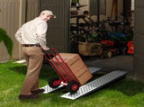 Portable Loading Ramps, 2 Pcs 1200 x 215 mm, Durable Aluminum Shed Ramp Set with Anti-Slip Holes, V952-LJSL472X85INA1TAOV0