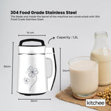 1.2L Electric Soy Bean Milk Maker Machine - Automatic Soya Almond Nut Blender V238-SUPDZ-23901946502