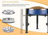 Dog Food Bowl Stand - Metal Elevated Dog Food Dispenser - Adjustable Dog Food Bowl Stand - Suitable V1188-ZXY-10085
