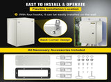 NEMA Steel Enclosure, 20 x 12 x 10'' NEMA 4X Steel Electrical Box, IP66 Waterproof & Dustproof, V952-DQXJSTCFS50X30X25V0