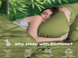 4 Piece Ultra Soft Bamboo Breathable Sheet Set -Hotel 2000TC Breathable Bed Sheets Set with 37 V1317-BAMBOO-AUQ-4JT-OLIVE-GREEN