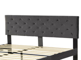 Levede Bed Frame Double Size Mattress Grey BF1045-D-GY