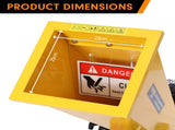 Ducar Petrol 7HP Wood Chipper Shredder Mulcher Grinder - Yellow WCP-Z06-YLBK