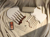 Matte Beige Makeup Brush Set Professional, Cruelty-Free for Foundation, Blush & V1107-MATTE BEIGE MAKEUP BRUSH SET