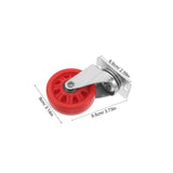 Quiet Rolling Creeper Caster Wheels Red Nylon for Garage Seat Use V1192-AZ-W-31627