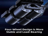 Orange 4-Wheel Automatic Rebound Ab Roller with 8 Elbow Support - Core Trainer for Home Abdominal V888-ELOSUNG42119