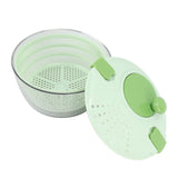 Salad Spinner Plastic Time Saving Fast Mixing Washable Rotatable Veggie Washer for Kitchen Green V1294-YM0703-3118230005511