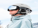 OutdoorMaster Kelvin II Ski Snow Sport Helmet Adjustable Dial Fit Snowboard Helmet for Men Women & V1168-KEL-SKI-WH-L