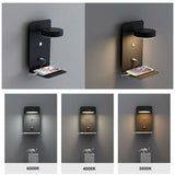 2 Pack Indoor LED Wall Lights with USB Port Switch and 330 Degree Rotatable Reading Lamp, 12W V1237-ZY-528-206