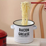 Oil Storage Jar, Cooking Grease Container,Bacon Grease Container with Lid, Kitchen Oil Container Can V1369-AZ3-W-18078