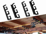 6-Rod Wall Mount Fishing Rod Holder Horizontal Black Fishing Rod Storage Rack V1308-DSZKI-659