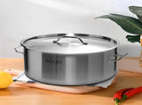 SOGA 14L Wide Stock Pot and 50L Tall Top Grade Thick Stainless Steel Stockpot 18/10 STOCKPOT14L-40CM