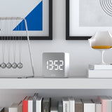 Newgate Space Hotel Orbatron Alarm Clock White Case - Silver Lens - White Led V398-NGSH-ORB-W1-W