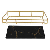 Bathroom Vanity Tray Modern Stylish Anti Slip Kitchen Sink Countertop Storage Organizer S Black V1294-YM0710-3112230084112