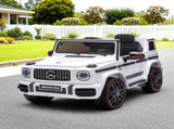 Kids Electric Ride On Car G63 Toy Cars Remote Control White RCAR-AMG63-LS-WH