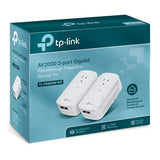 TP-Link TL-PA9020P KIT AV2000 2-Port Gigabit Passthrough Powerline Starter Kit, HomePlug AV2, Up To V1202-V2-NWTL-PA9020PKIT