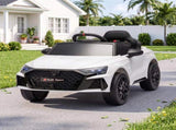 Ride On Car Licensed Audi RS3 Car for Kids 12V Remote Control White RCAR-LS-AURS3-WH