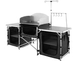 Camping Kitchen Table, Folding Outdoor Cooking Table with Storage Carrying Bag, Aluminum Cook V952-DFBKYDCFHSHSBD243V0