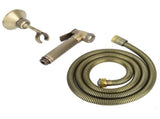 G1/2in Vintage Copper HandHeld Toilet Seats Bidet Sprayer with Hose Fixed Base Bathroom Supply V1294-YM0901-3112200106311