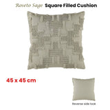 Accessorize Roseto Sage Square Filled Cushion 45cm x 45cm V442-HIN-CUSHION-ROSETO-SAGE-SQ