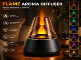 flame aroma diffuser, realistic flame diffuser, aromatherapy diffuser, essential oil diffuser, 7 V1347-730-37494-WHT-CONTAINS2BOTTLESOFESSENTIALOILS