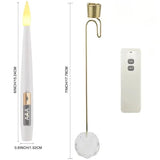 12-Pack Flameless Tapered LED Christmas Candles, Remote Control Timer Crystal Hook Decoration V1232-SDWYD-002