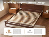 Artiss Bed Frame Double Size Wooden Walnut WITTON WBED-WITTON-D-WAL-AB
