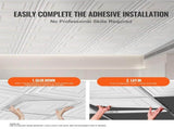 Ceiling Tiles 12-Pack 24 x 24 in PVC Easy Installation White Peg Pattern V952-THBZPVCB12J20JVLNV0