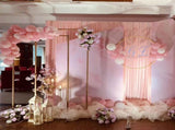 Golden Square Arch Adjustable 1M-2M Flower Rack Backdrop Stand Balloon Arch Stand for V985-WEDDINGARCHSQUARE