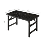 SOGA 120x60cm Black Foldable Computer Study Table Easy Assembly Desk No Chair COMTABLEF2