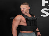 CORTEX 20kg Adjustable Weight Vest with 1kg Increments in Black V572-CSAC-WVEST-20