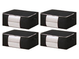 Clothes Storage Bags Fabric Foldable Blanket Storage Container Closet Organizer with Clear Window V1294-YM0901-3117250021317