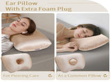 Piercing Pillow - Ear Piercing Pillow With Foam Plug, Adjust Shredded Memory Foam Picrcing Pillow V1107-115-18913-GRY