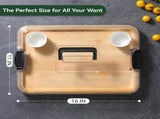 Charcuterie Boards with Lid, Bamboo Cheese Board Set with Locking Lid with Handle, Charcuterie Board V1258-DP02-C-129
