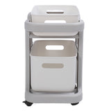 Rolling Utility Cart Multipurpose Large Capacity Drawer Design 2 Tier Mobile Utility Cart for V1294-YM0901-3117240113411