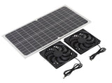 80W Double Solar Exhaust Fan with Monocrystalline Silicon Panel IPX7 Rain Proof High Speed Low Noise V1294-YM0901-3113250069511