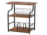 Levede Side Table 3-Tier Storage Shelf Modern Table NI1068-BR-AU